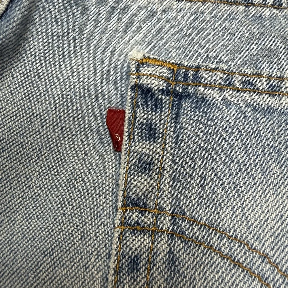 Levi's 505 Men's Jeans Made In Canada Batwings 36x32 Light Wash Straight Leg